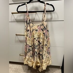 Intimately Free People Top Floral Cream Medium